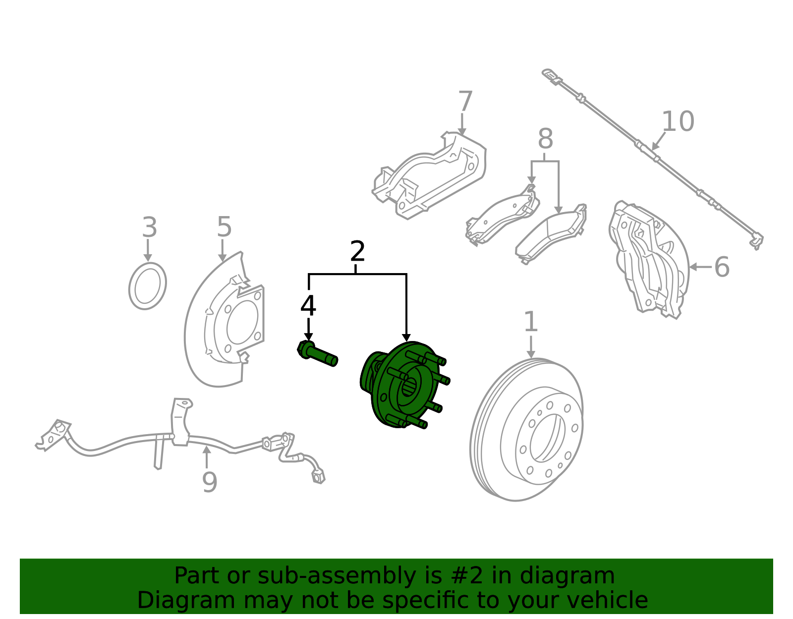 2011-2019 GM (Replaces 84459697) Front Wheel Hub and Bearing Assembly ...