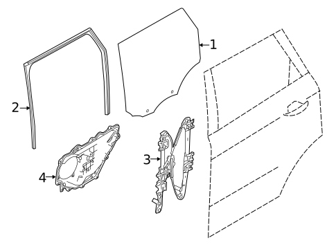Glass - Rear Door for 2023 Land Rover Discovery #0