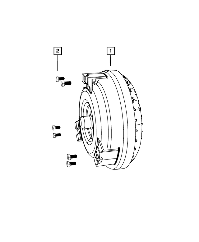 5166593AB - NAG1; W5J400 - W5A330; 5-Speed; Automatic Transmission: Torque Converter for Mopar Image