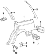 333809605C - Body: Quarter Panel for Volkswagen: Passat Image