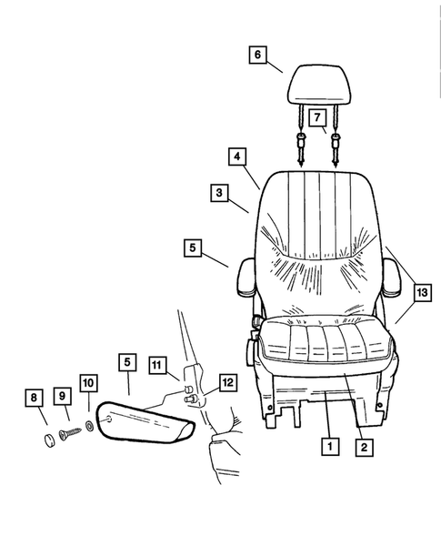 Rear Seats-Folding and Quads for 2003 Chrysler Town & Country #6