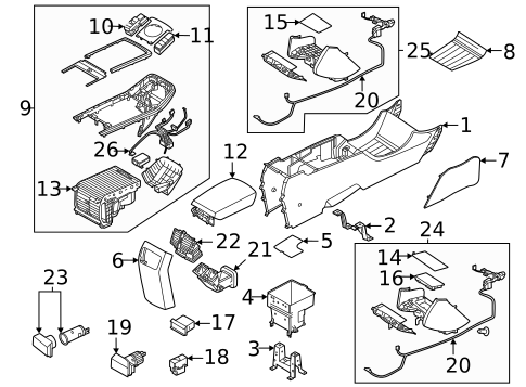Center Console for 2019 Kia Niro EV #0