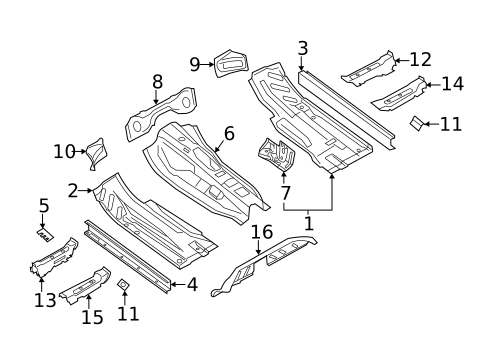 Floor & Rails for 2014 Audi A4 #0
