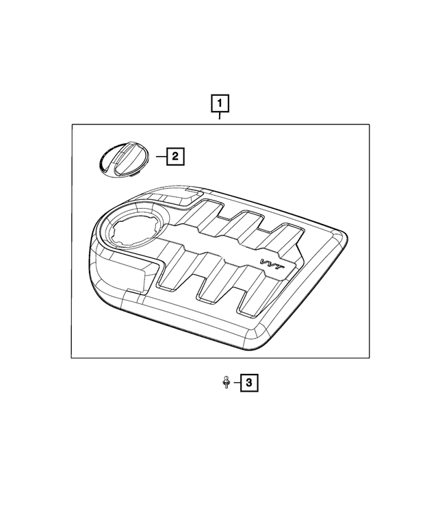 68149244AA - 3.2L Gas; Engine: Engine Cover Cap for Mopar Image image