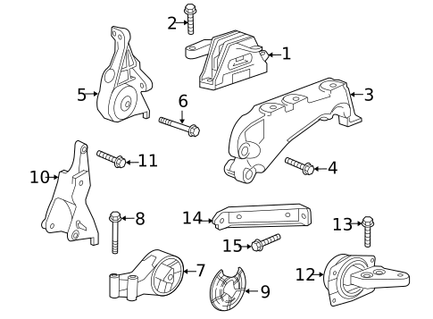 Engine Mounting for 2014 Chevrolet Impala #0