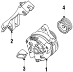 F7RZ10344AB - Electrical: Pulley for FORD Image