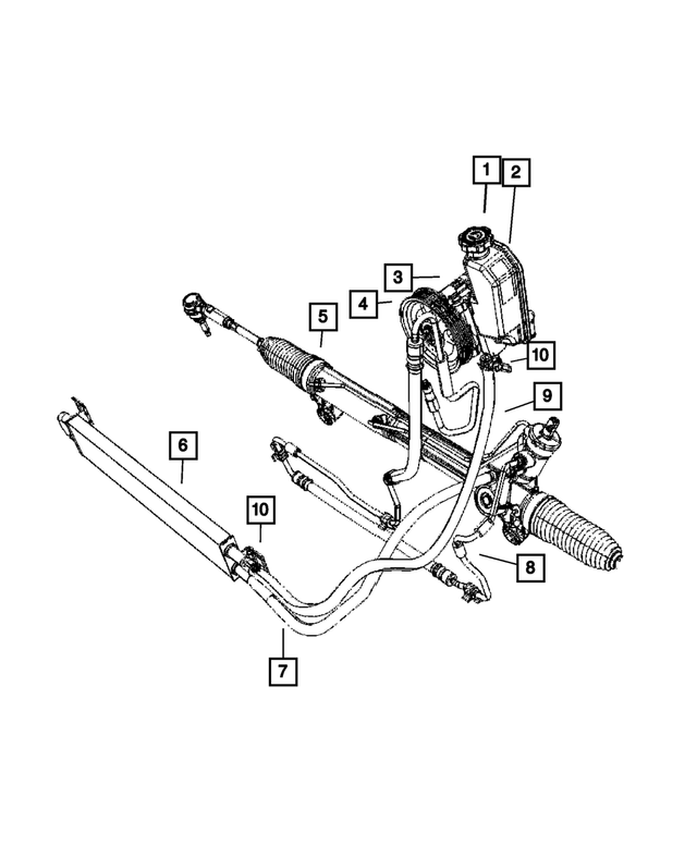 52089325AF - Steering: Power Steering Pressure Hose for Mopar Image