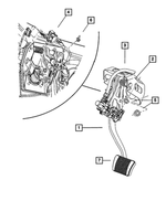 4726007AH - Service Brakes: Brake Pedal for Mopar Image