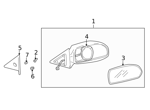 Outside Mirrors for 2003 Hyundai Elantra #0