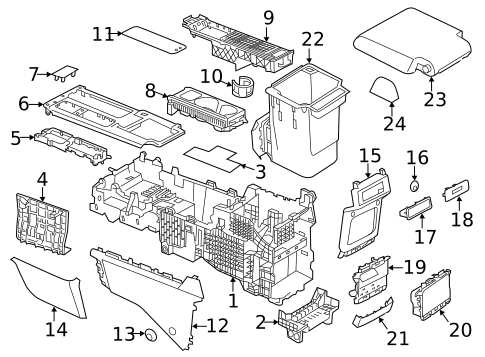 Center Console for 2019 Land Rover Discovery #0