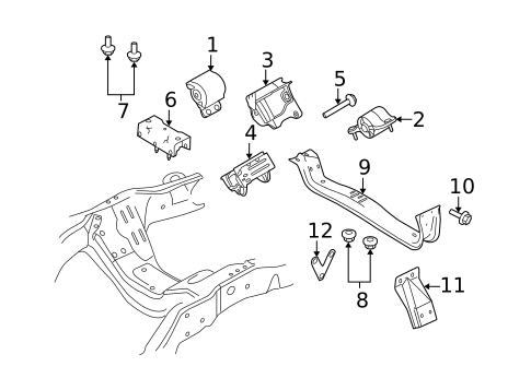 Engine & Trans Mounting for 2008 Ford F-250 Super Duty #0