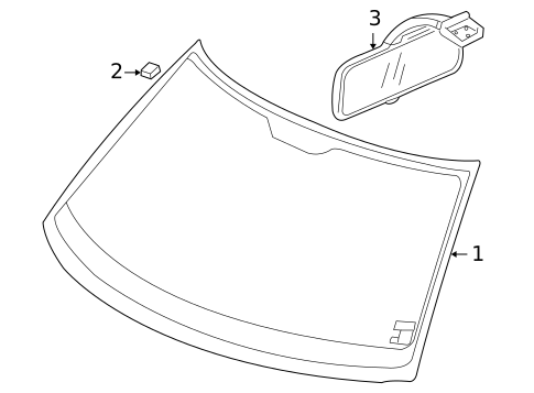 Glass - Windshield for 2007 Saab 9-5 #0