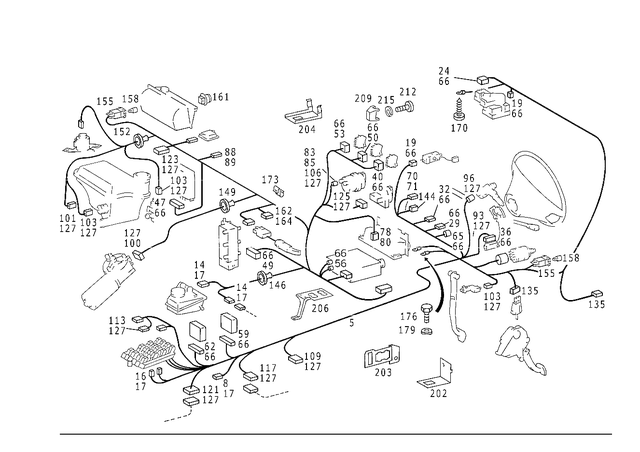 1245452040 - Electrical Equipment and Instruments: Holder for Mercedes-Benz: 200, 200D, 260E, 280E, 300CE, 300D, 300E, 300TD, 300TE, 400E, 500E Image image