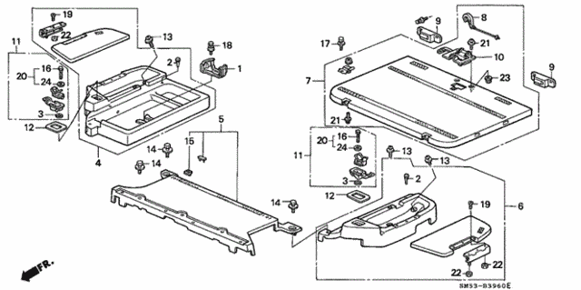 Rear Floor Box for 1991 Honda Accord #0