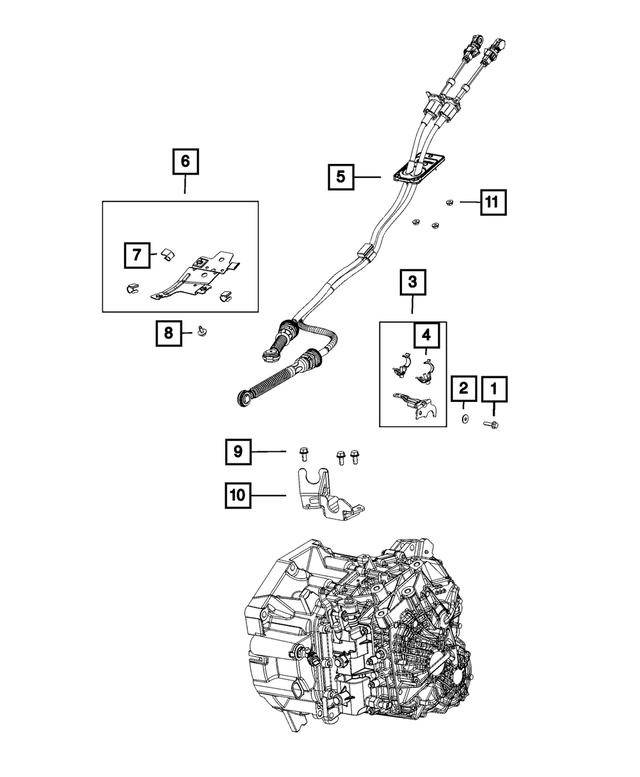 6511603AA - C635; 6-Speed; Manual Transaxle: Hex Head Point Cut Screw And Coned Washer for Mopar Image