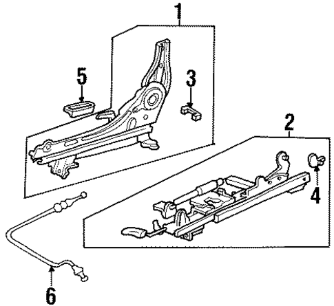Tracks & Components for 1998 Acura CL #2