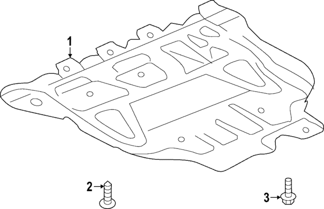 8Y0825236A - Belts &amp; Cooling: Radiator Support Splash Shield for Audi Image