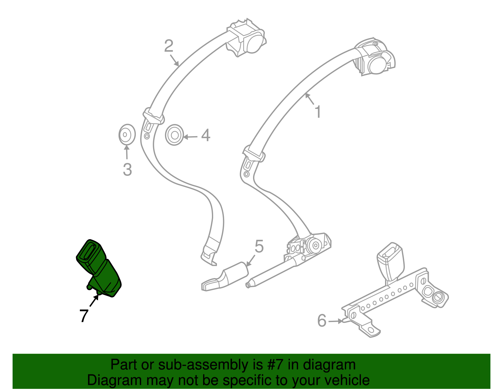 Center Buckle - BMW (72-11-9-117-248)