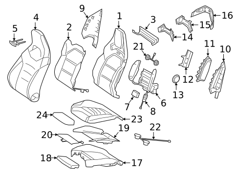 Driver Seat Components for 2021 Mercedes-Benz GLA 35 AMG&reg; #3