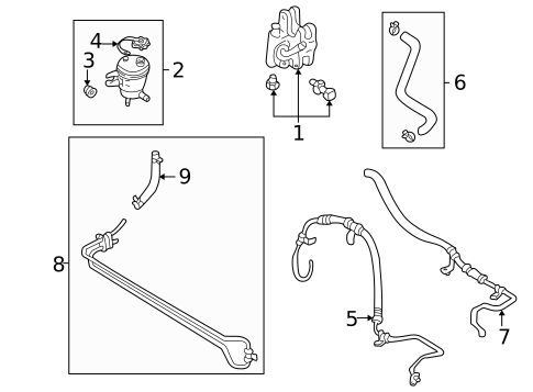 Pump & Hoses for 2005 Mazda Tribute #0