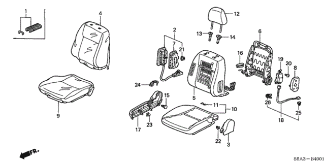 Front Seat (R.) for 2001 Honda Civic #0