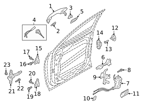 Front Door for 2019 Hyundai Santa Fe #0