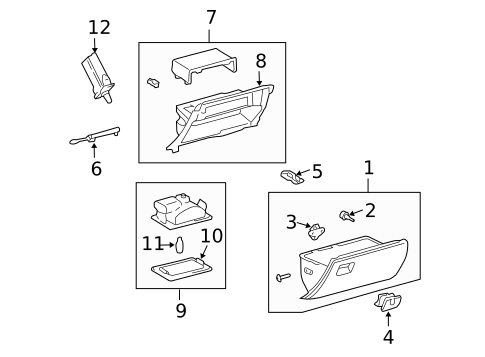 Glove Box for 2006 Lexus GX470 #0