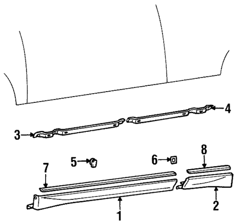 Exterior Trim - Rocker Panel for 1993 Hyundai Scoupe #0