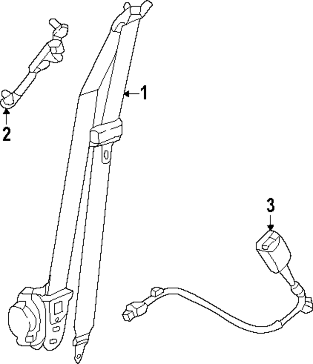 88810GG500WBQ - : Seat Belt Lap And Shoulder Belt for Kia Image