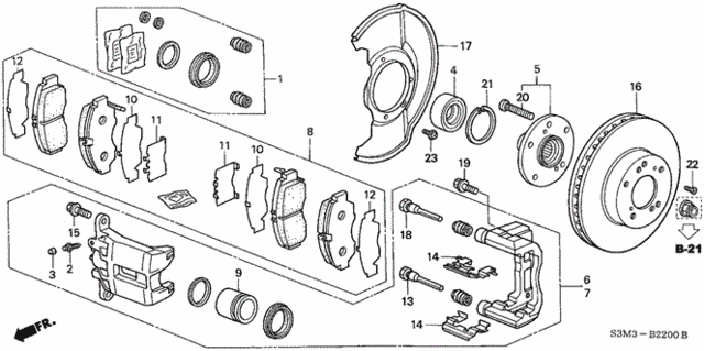 Front Brake for 2002 Acura CL #0