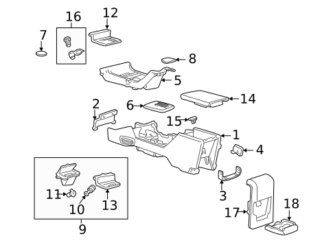 Front Console for 2005 Mercury Mountaineer #0