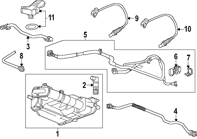 86589781 - : Vapor Hose for Buick: Enclave | Chevrolet: Traverse | GMC: Acadia Image