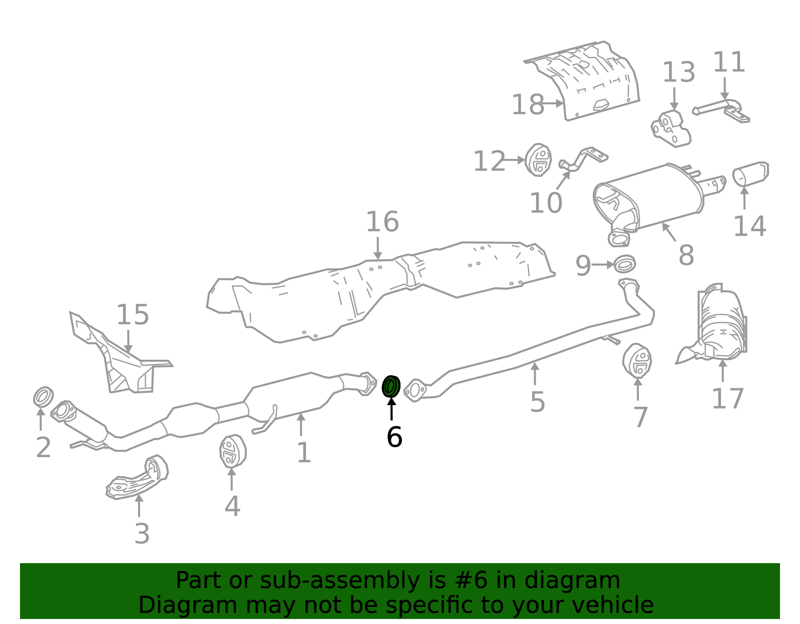 90917-A6003 - Exhaust Pipe Flange Gasket 2001-2025 Toyota