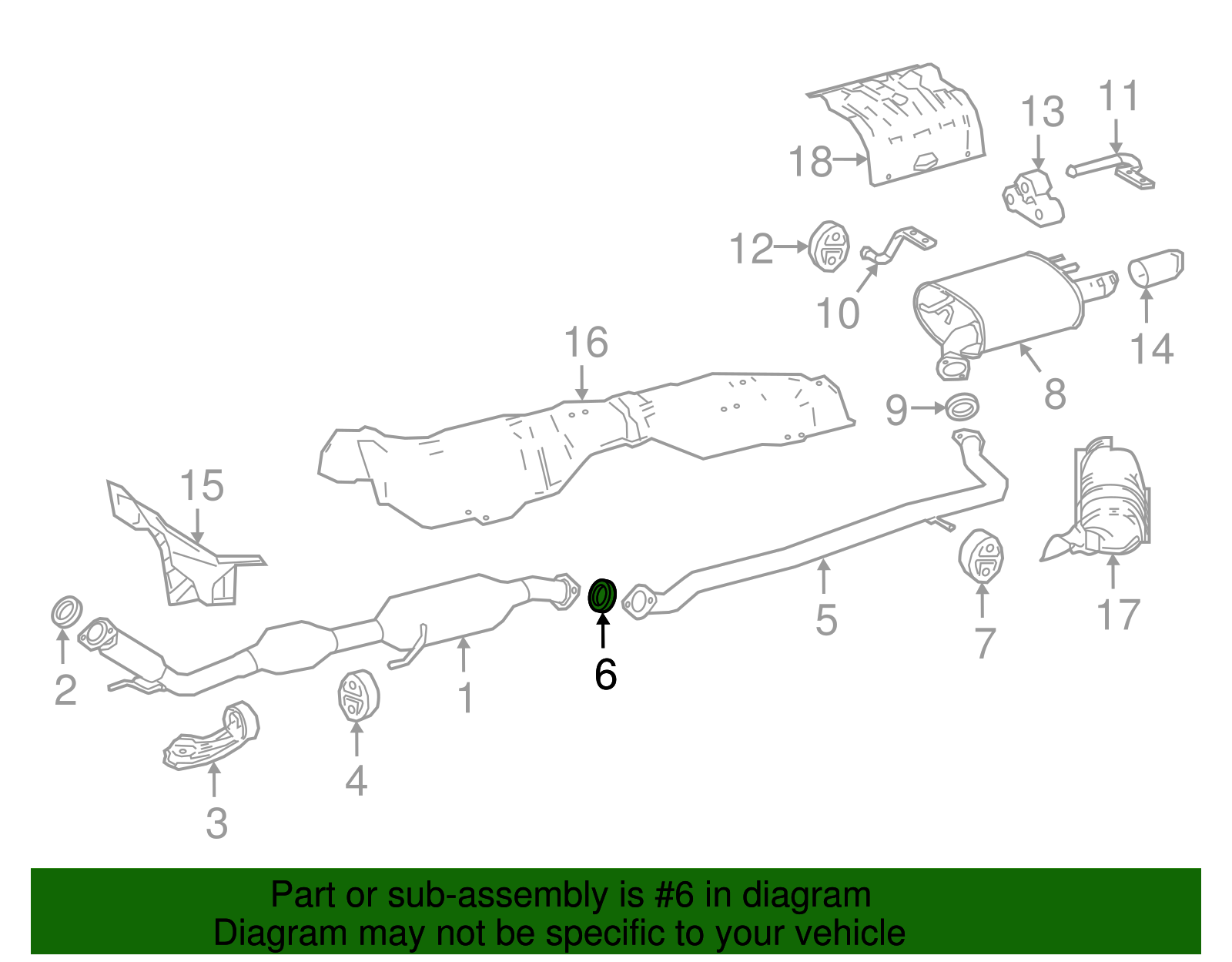 90917-A6003 - Exhaust Pipe Gasket 2001-2025 Toyota | Longo