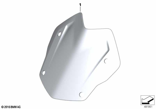 77338559548 - Ergonomics &amp; Comfort: Windshield Rallye, Tinted -  for BMW-Motorrad Image