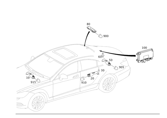 2128703889 - Electrical System: Amplifier for Mercedes-Benz Image image