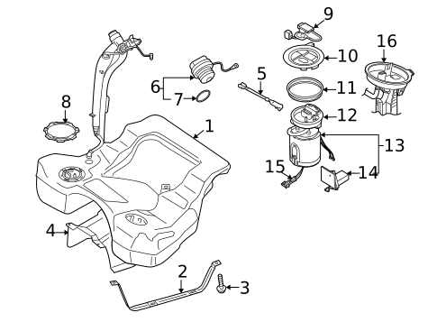 Fuel System Components for 2015 Volkswagen CC #1