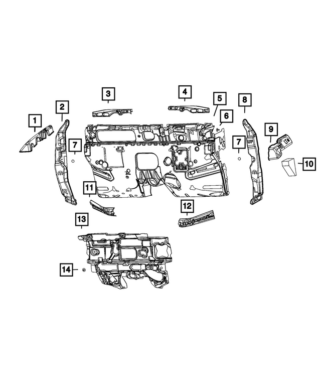68592304AB - Interior Trim: Fender Stuffer for Jeep: Cherokee, Wagoneer S Image
