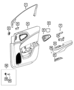 5VD92DX9AA - Interior Trim: Front Door Trim Panel, Right for Mopar Image