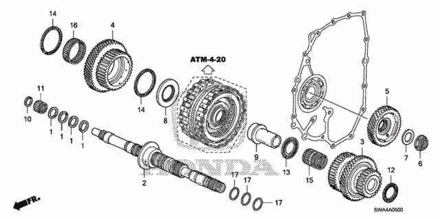 AT Mainshaft for 2007 Honda CR-V #0