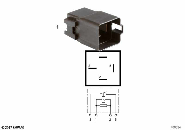 61369207913 - General Electrical System: Relay - 600W ewp + dkg for BMW-Motorrad Image image