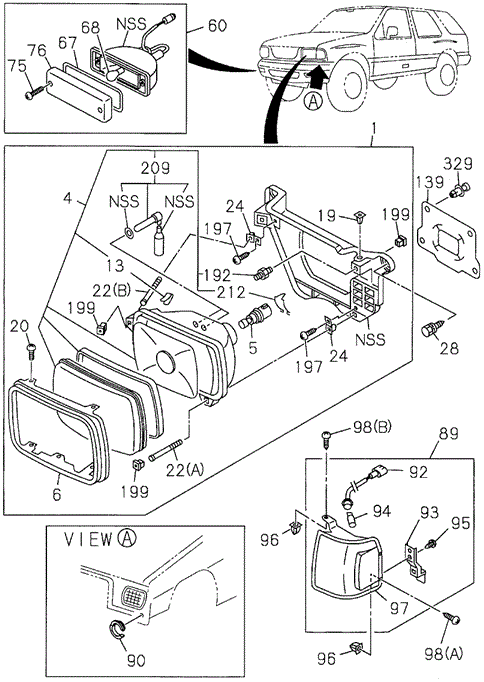 Headlight for 1997 Honda Passport #0