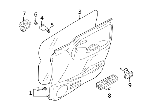Interior Trim - Door for 1999 Suzuki Vitara #0