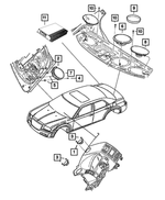 6508845AA - Electrical: Snap In Nut for Chrysler: 200, 300, Sebring | Dodge: Charger, Dart, Durango, Journey, Ram 1500, Ram 2500, Ram 3500 | Jeep: Cherokee, Compass, Grand Cherokee, Grand Cherokee WK, Wagoneer S | Ram: 1500, 2500, 3500 Image