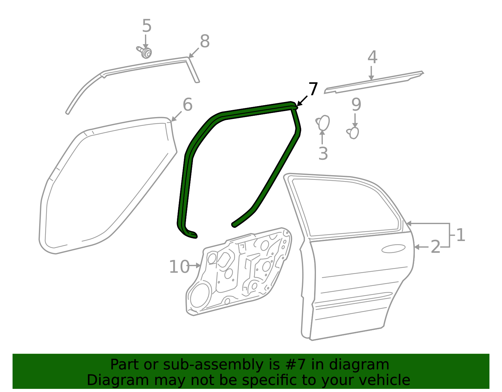 83120 2006-2008 Hyundai Azera Weather-Strip On Body 83120-3L000-J9 | MotorMotor