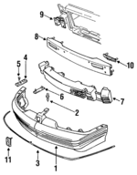 10178389 - Body: Bumper Cover for Oldsmobile: Cutlass Supreme Image
