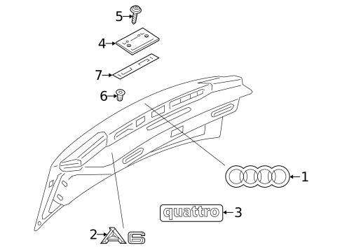 Exterior Trim - Trunk for 2019 Audi A6 Quattro #0