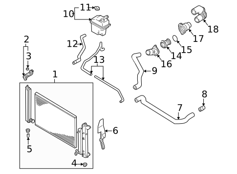Radiator & Components for 2001 Mazda MPV #0
