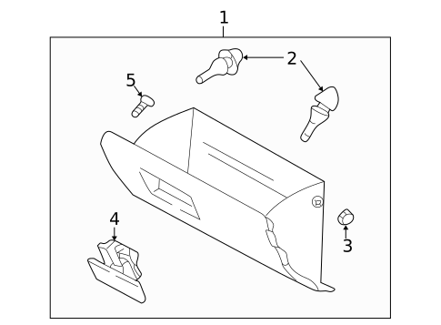 Glove Box for 2003 Kia Rio #0