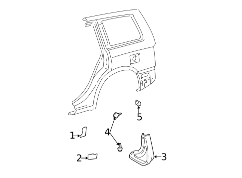 Exterior Trim - Quarter Panel for 2001 Toyota Highlander #0